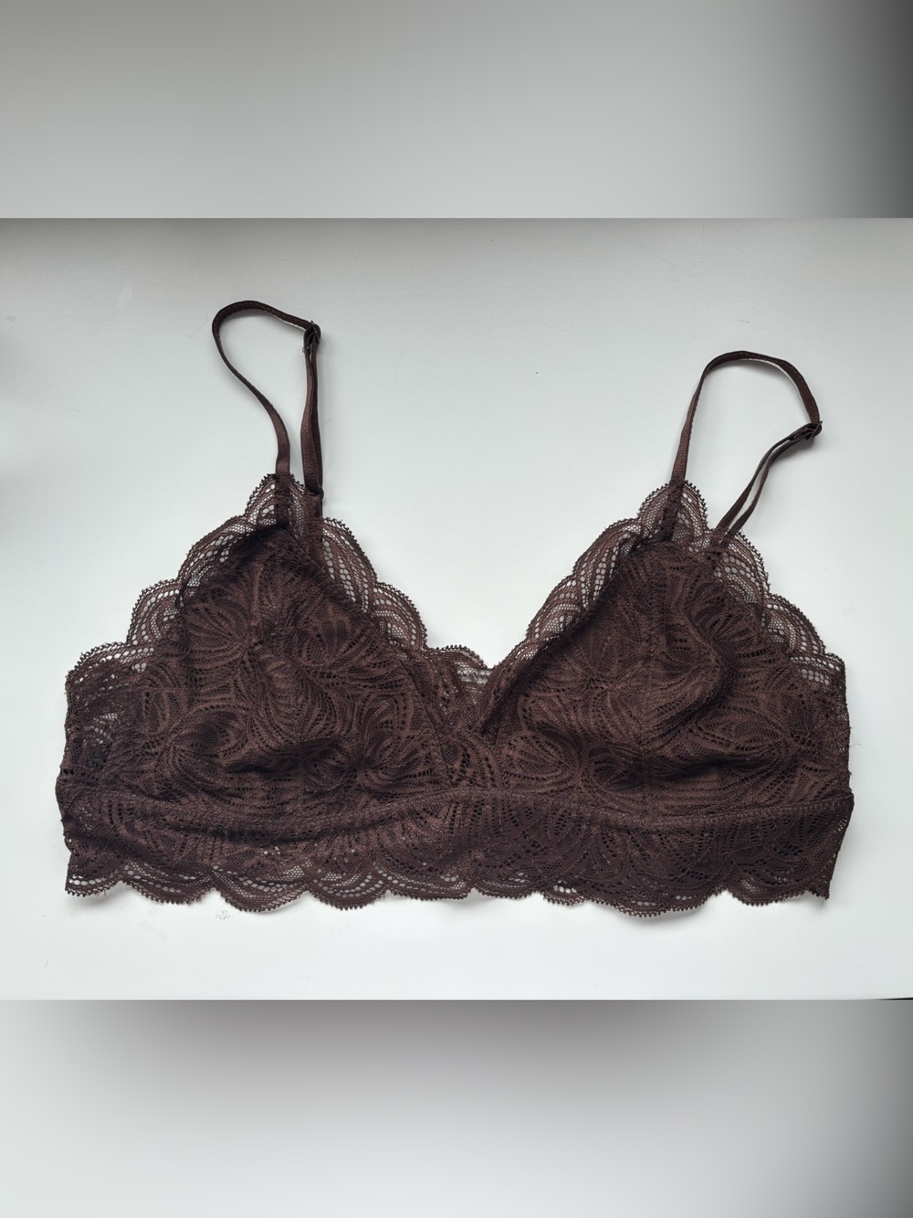 Aritzia TALULA brown lace bralette